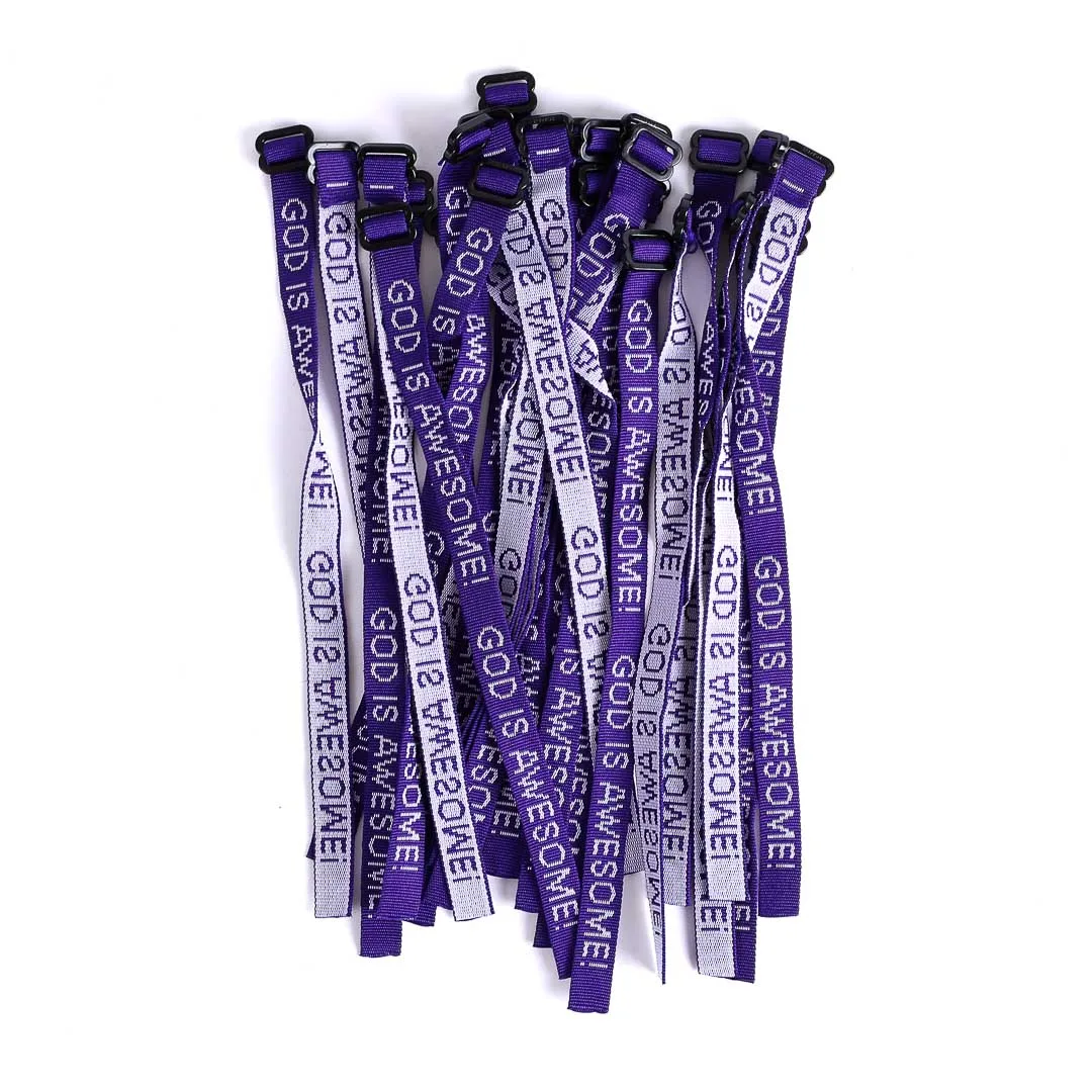 Bracelet Woven God Is Awesome Purple- Swanson Christian Products