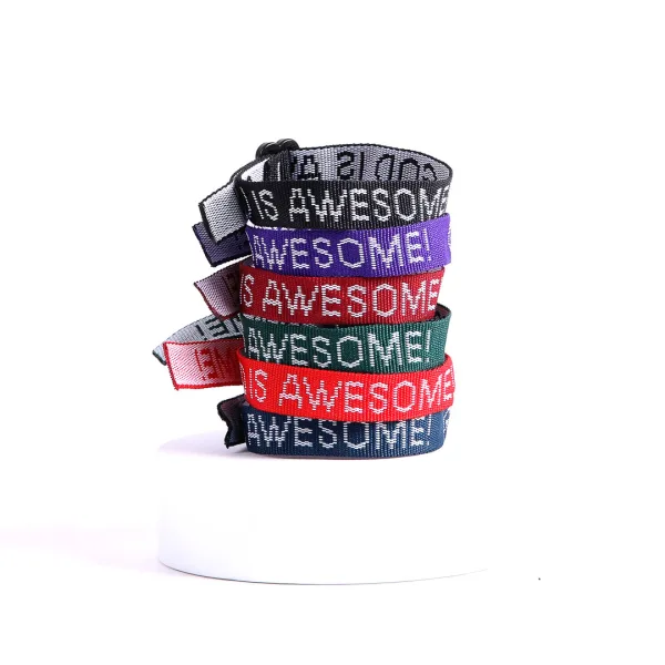Bracelet Woven God Is Awesome Assorted Colors- Swanson Christian Products