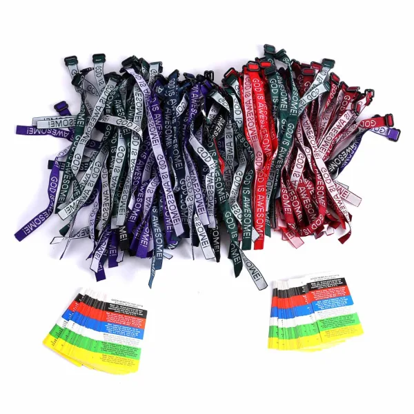 Bracelet Woven God Is Awesome Assorted Colors- Swanson Christian Products