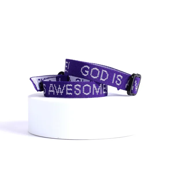 Bracelet Woven God Is Awesome Assorted Colors- Swanson Christian Products