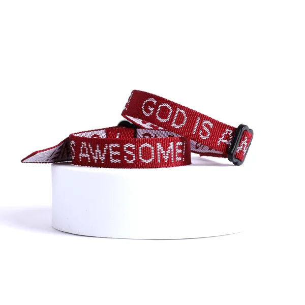 Bracelet Woven God Is Awesome Assorted Colors- Swanson Christian Products