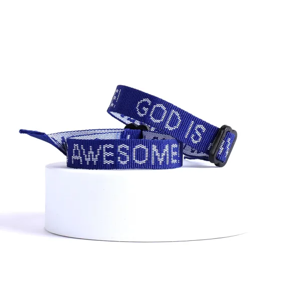 Bracelet Woven God Is Awesome Assorted Colors- Swanson Christian Products