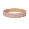 Peach Silicone Bracelet WWJD He Would Love First - Pack of 12 | Swanson Christian Products