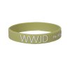 Sage Silicone Bracelet - WWJD He Would Love First - Pack of 12 | Swanson Christian Products