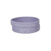 Violet Silicone Bracelet - WWJD He Would Love First - Pack of 12 | Swanson Christian Products