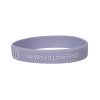 Violet Silicone Bracelet - WWJD He Would Love First - Pack of 12 | Swanson Christian Products