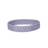 Violet Silicone Bracelet - WWJD He Would Love First - Pack of 12 | Swanson Christian Products