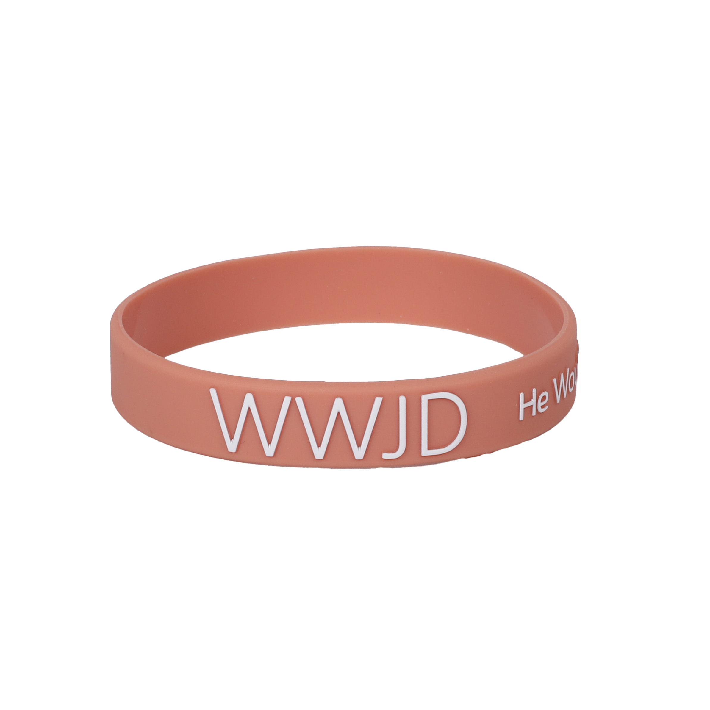 Terracotta Silicone Bracelet - WWJD He Would Love First - Pack of 12 | Swanson Christian Products