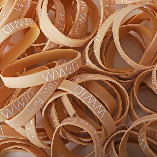 Bracelet Silicone Wwjd He Would Peach Pk100 | Swanson Christian Products