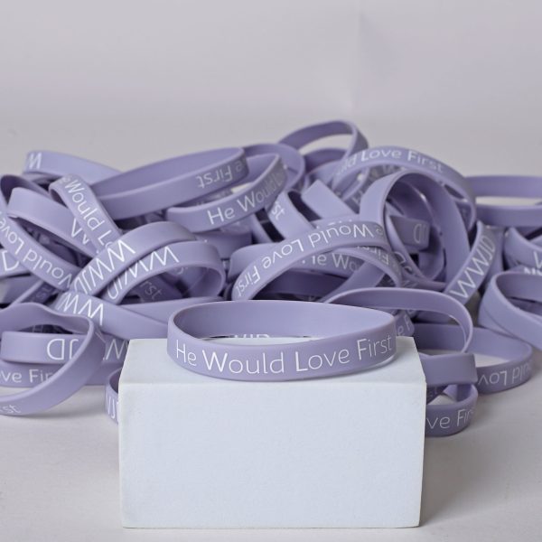 Bracelet Silicone Wwjd He Would - Violet Pk100 | Swanson Christian Products