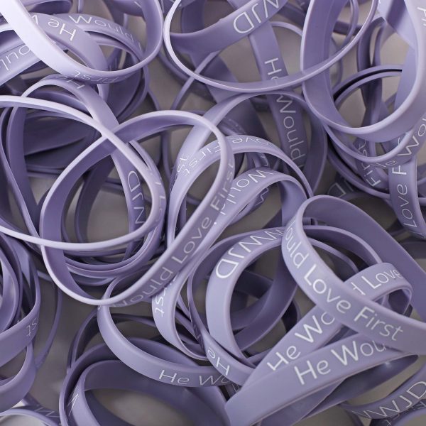 Bracelet Silicone Wwjd He Would - Violet Pk100 | Swanson Christian Products