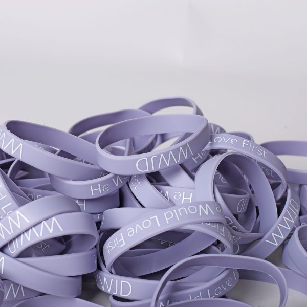 Bracelet Silicone Wwjd He Would - Violet Pk100 | Swanson Christian Products