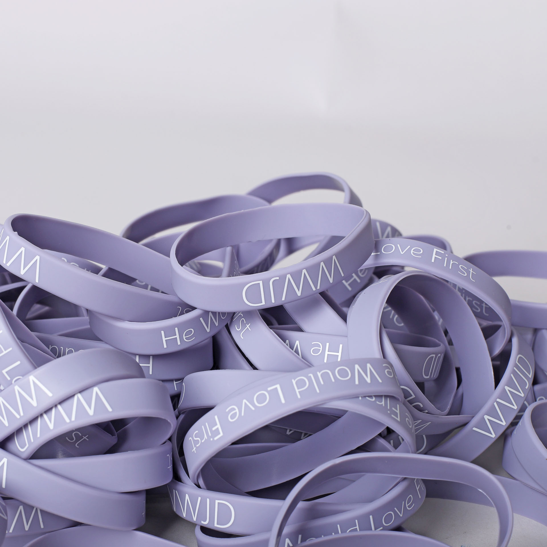 Bracelet Silicone Wwjd He Would - Violet Pk100 | Swanson Christian Products