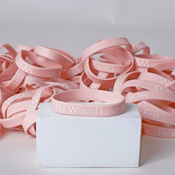 Bracelet Silicone - Wwjd He Would - Blush - Pk100 | Swanson Christian Products
