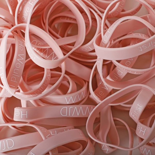 Bracelet Silicone - Wwjd He Would - Blush - Pk100 | Swanson Christian Products