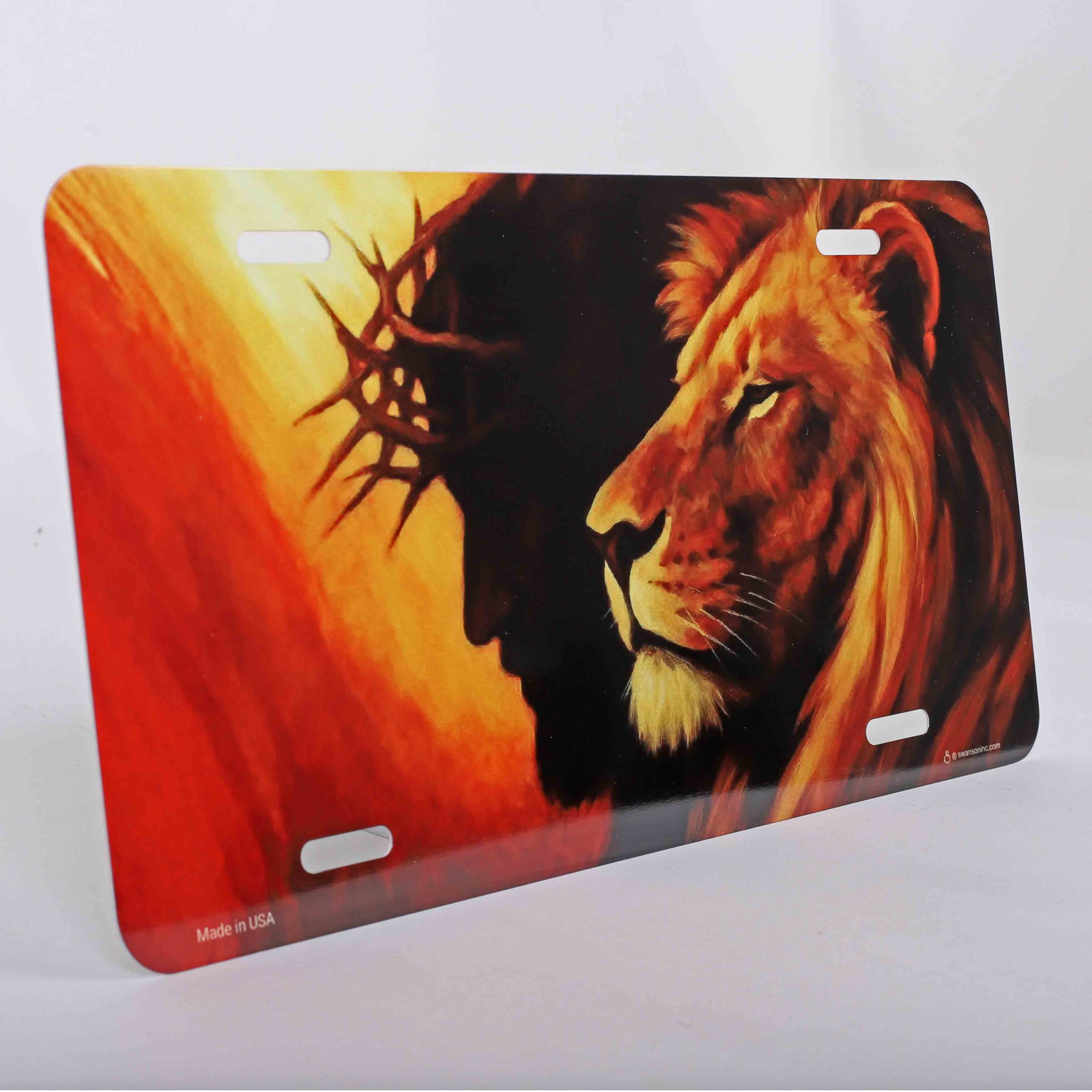 Autotag - Jesus And The Lion - Christian License Plate - Image 2