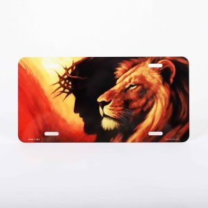 Autotag – Jesus And The Lion – Christian License Plate