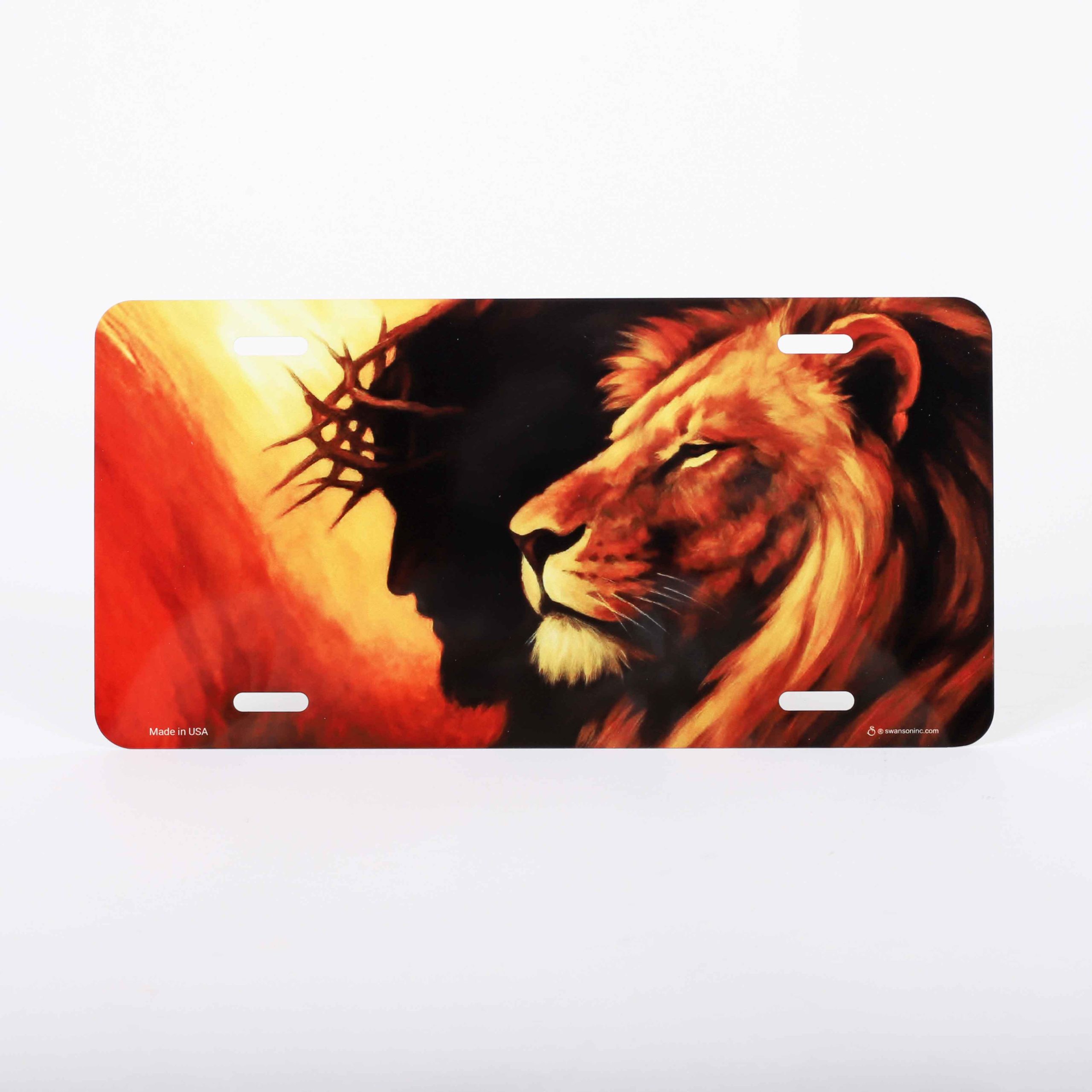 Autotag - Jesus And The Lion - Christian License Plate