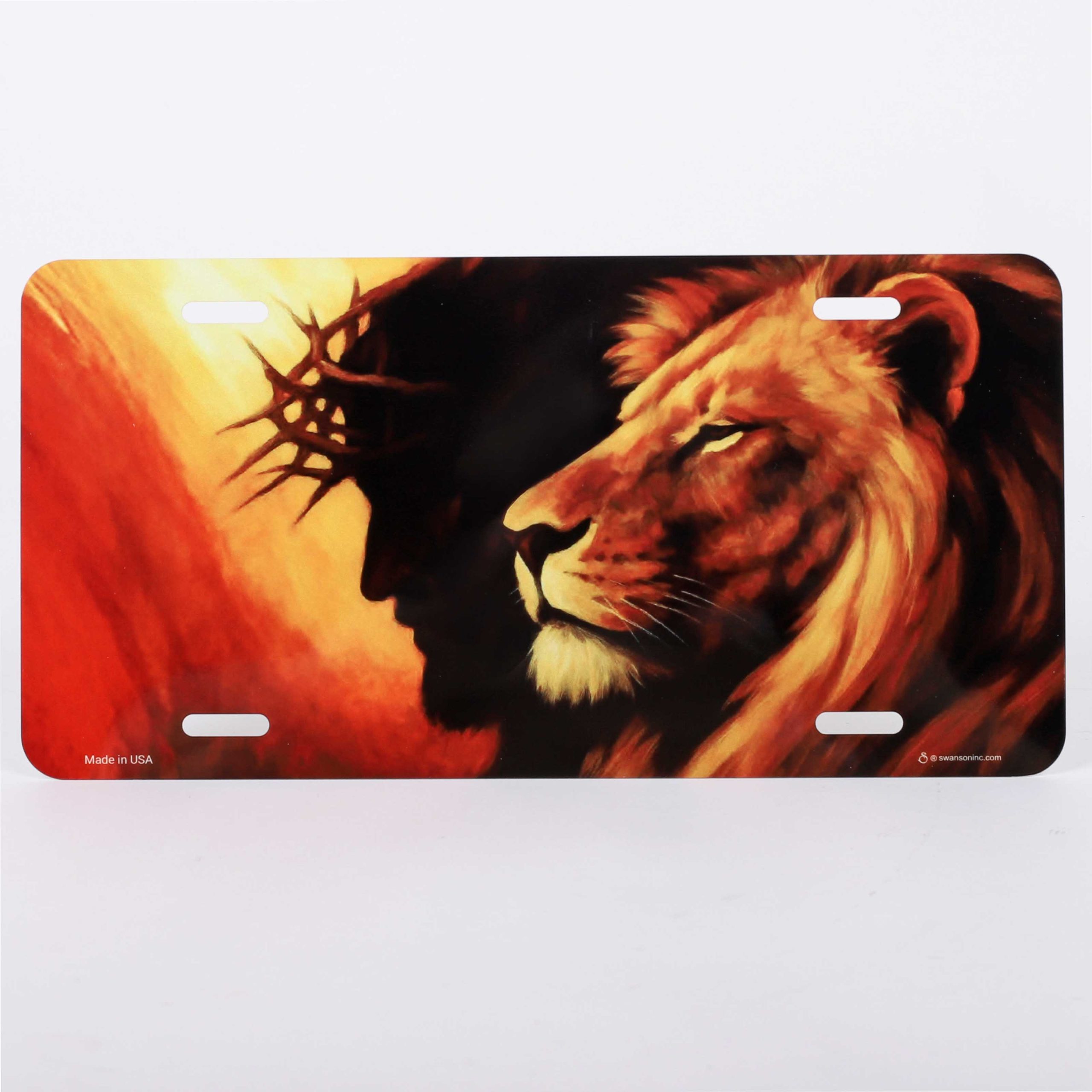 Autotag - Jesus And The Lion - Christian License Plate - Image 3