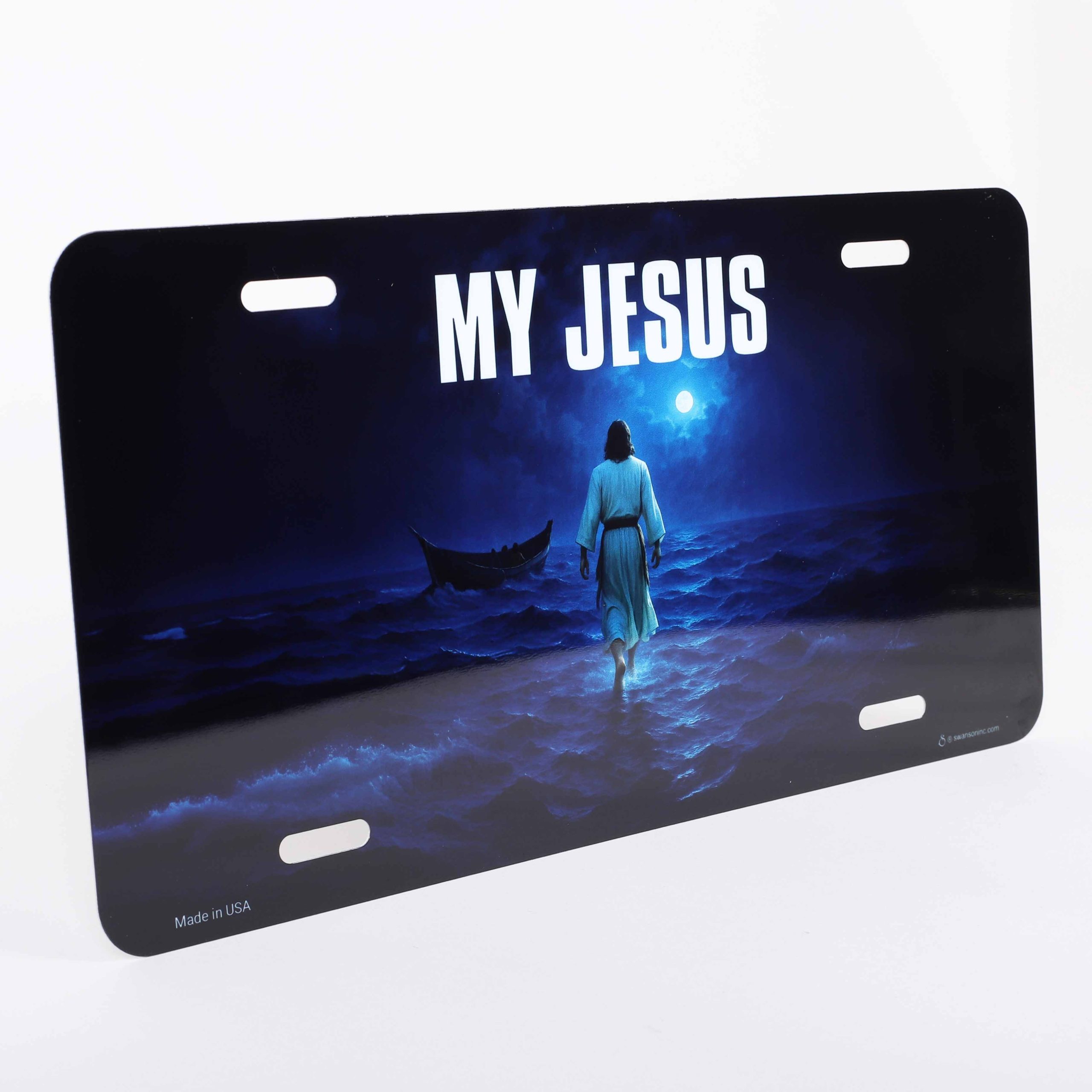 Autotag - Jesus Walks On Water - Christian License Plate - Image 3