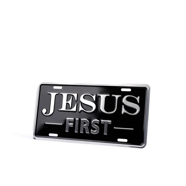 Autotag Deluxe Jesus First Silver- Swanson Christian Products