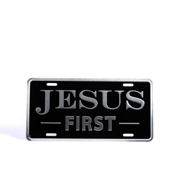 Autotag Deluxe Jesus First Silver- Swanson Christian Products