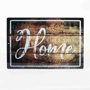 Bless This Home Rustic Metal Sign