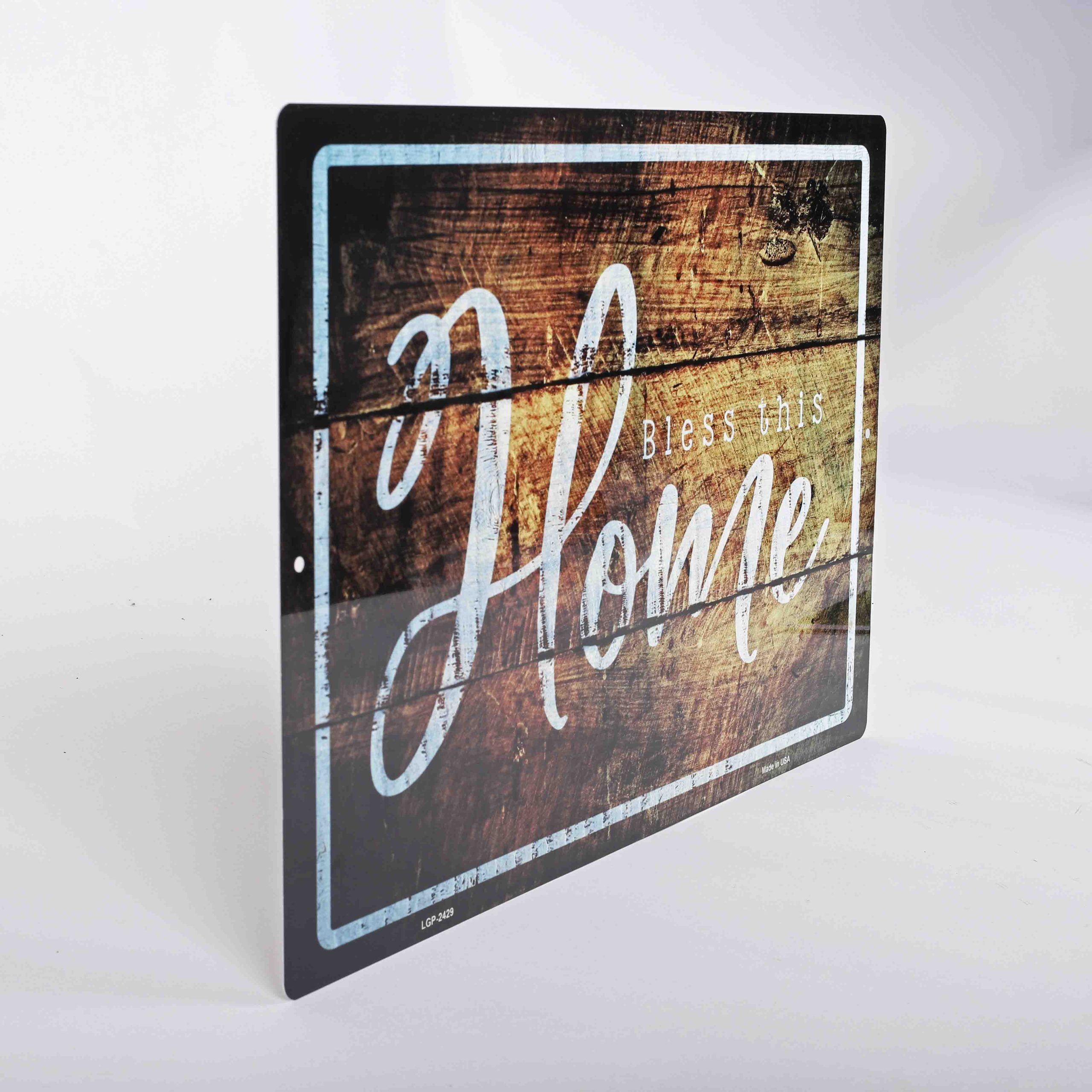 Bless This Home Rustic Metal Sign - Image 2