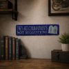 Ten Commandments metal sign displayed in a study or office, Christian wall decor, biblical inspiration sign, religious metal plaque, faith-based office decoration, scripture-themed home accent, Christian study room decor.