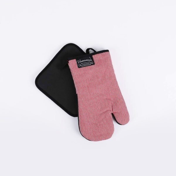 Hm Oven Mitt Set Red/White | Swanson Christian Products
