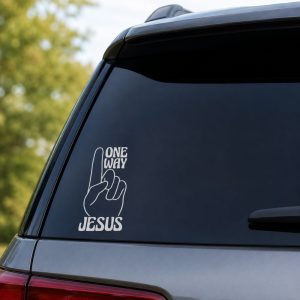 Auto Vinyl Decal – One Way Jesus