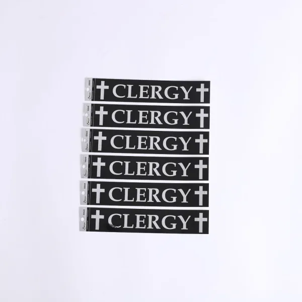 Decal Clergy Chrome Sticker Pk 6 | Swanson Christian Products