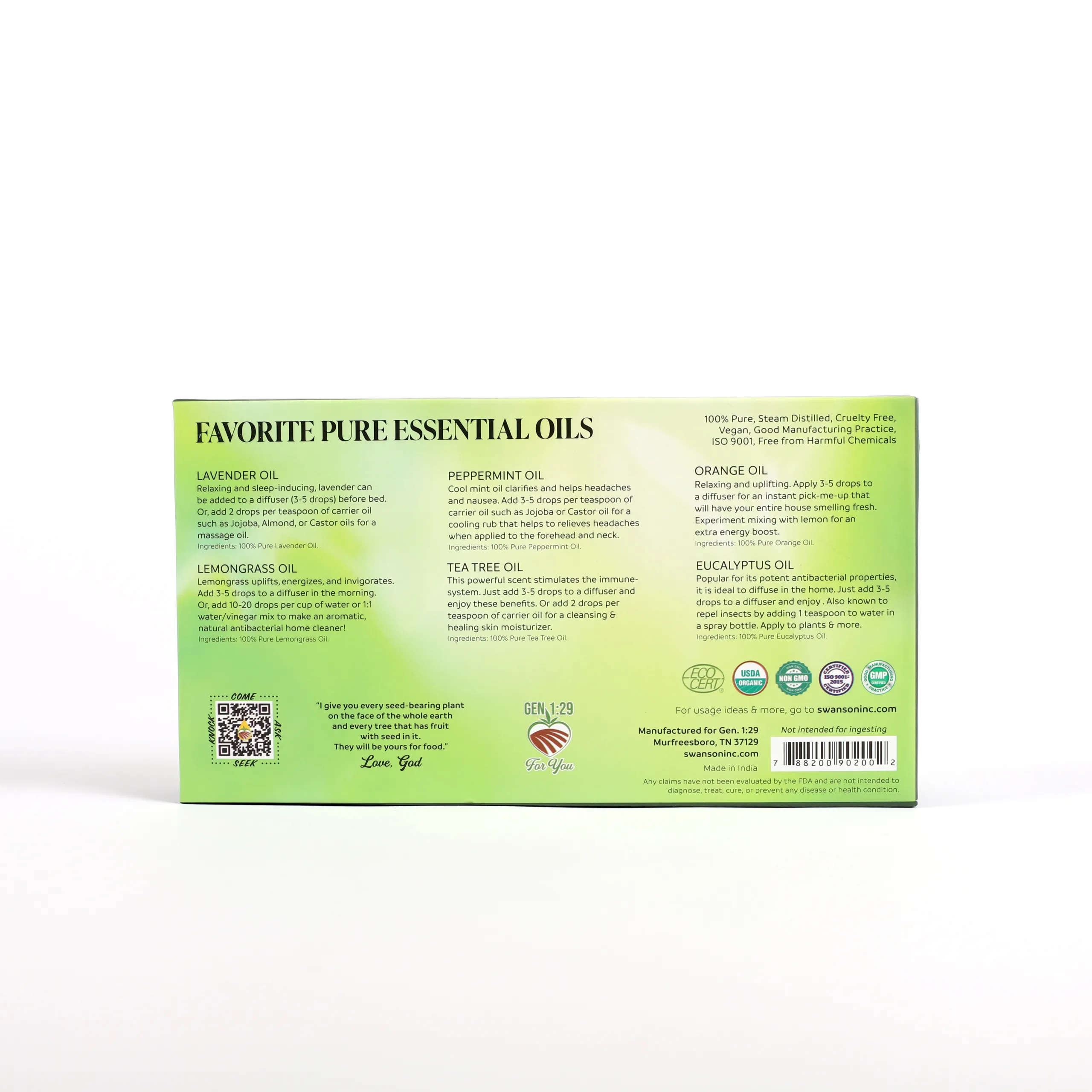 Pure Essential Oils - Favorites 6 Pk | Swanson Christian Products