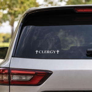 Decal Clergy Chrome Sticker – Pack of 6