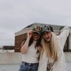 Two girls wearing Christian hats Gods army camo cap Swanson