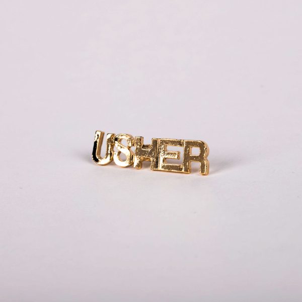 Lapel Pin Usher- Gold- Swanson Christian Products