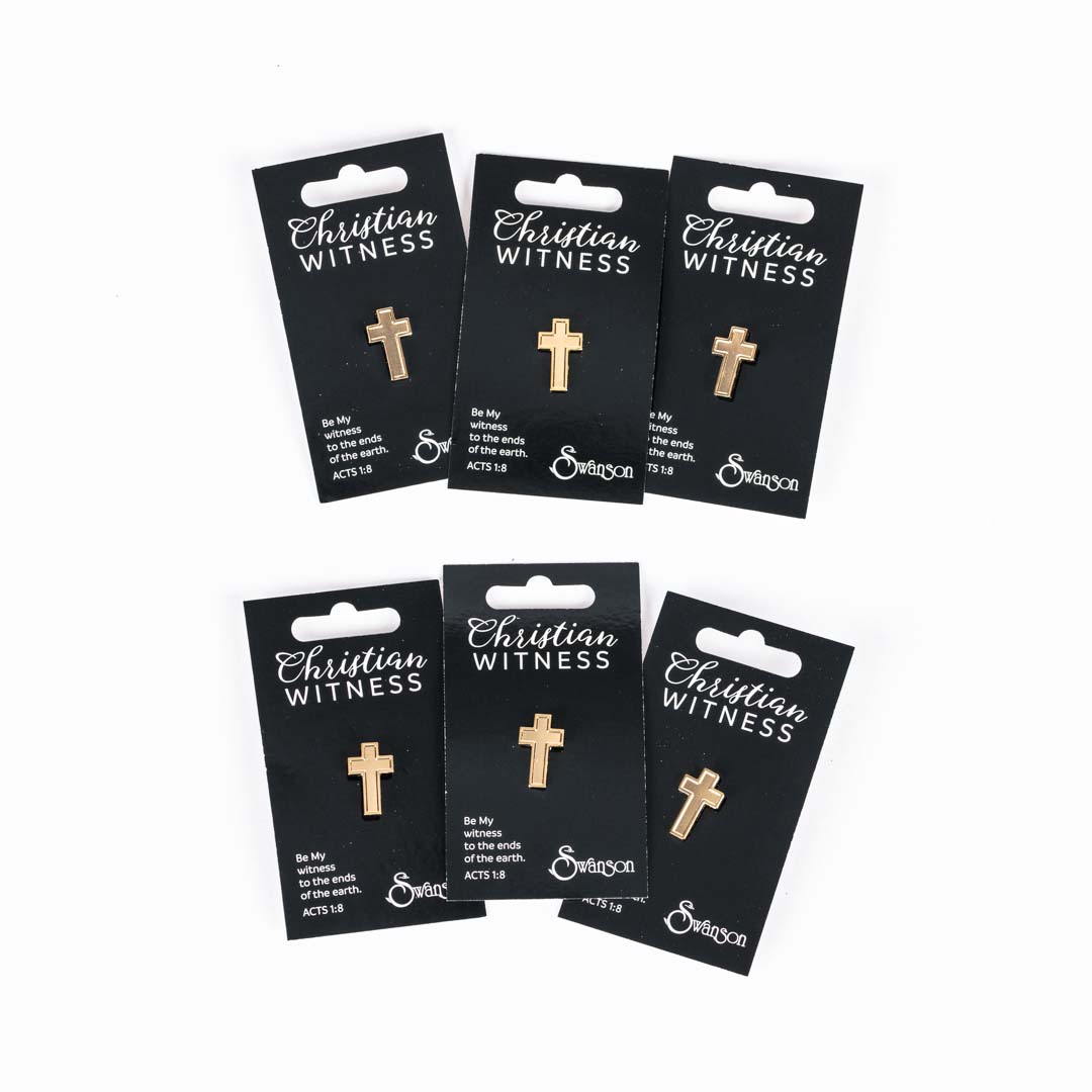 Lapel Pin Cross - Gold - 6pk | Swanson Christian Products