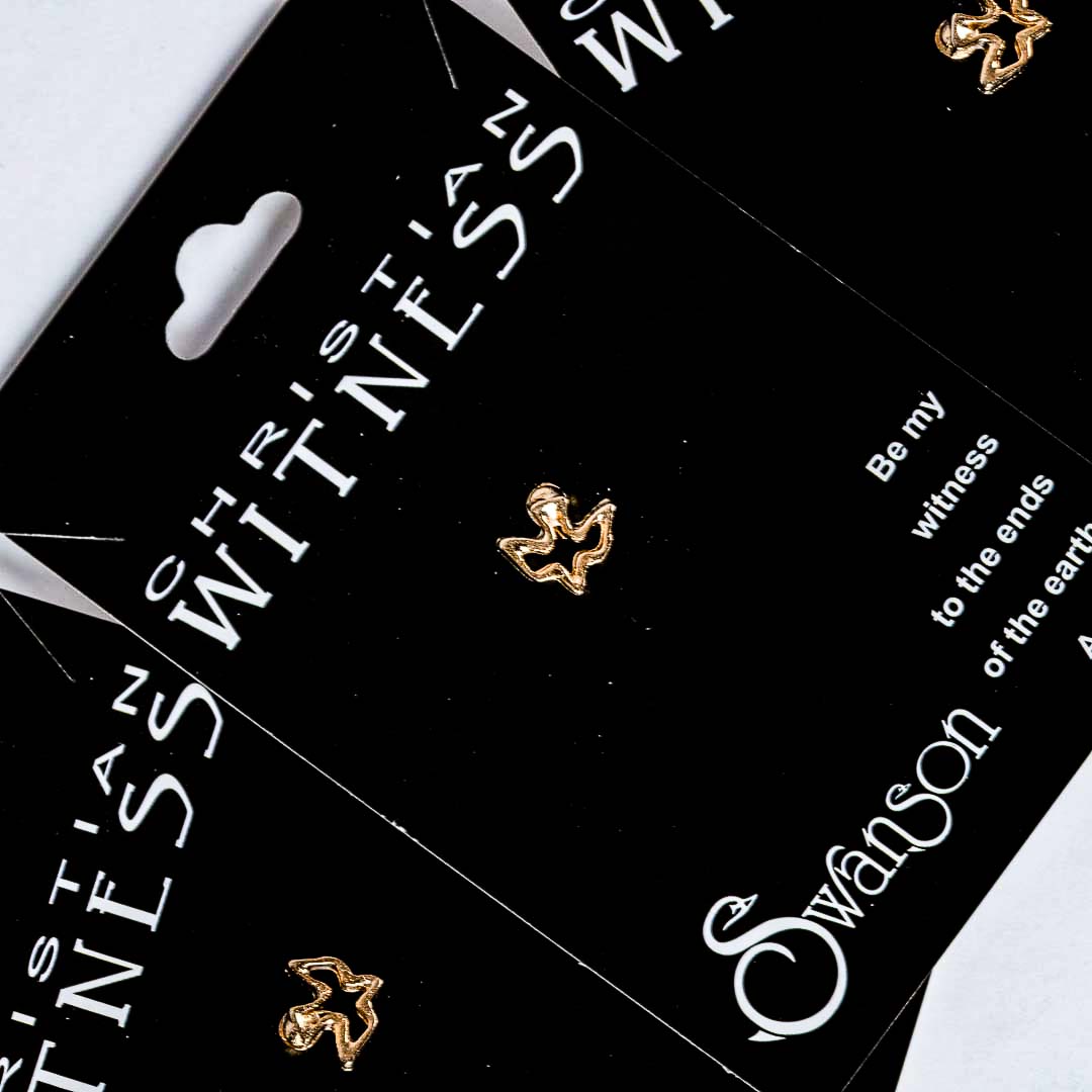 Open Dove Lapel Pin - Gold - Small - Pk6 | Swanson Christian Products