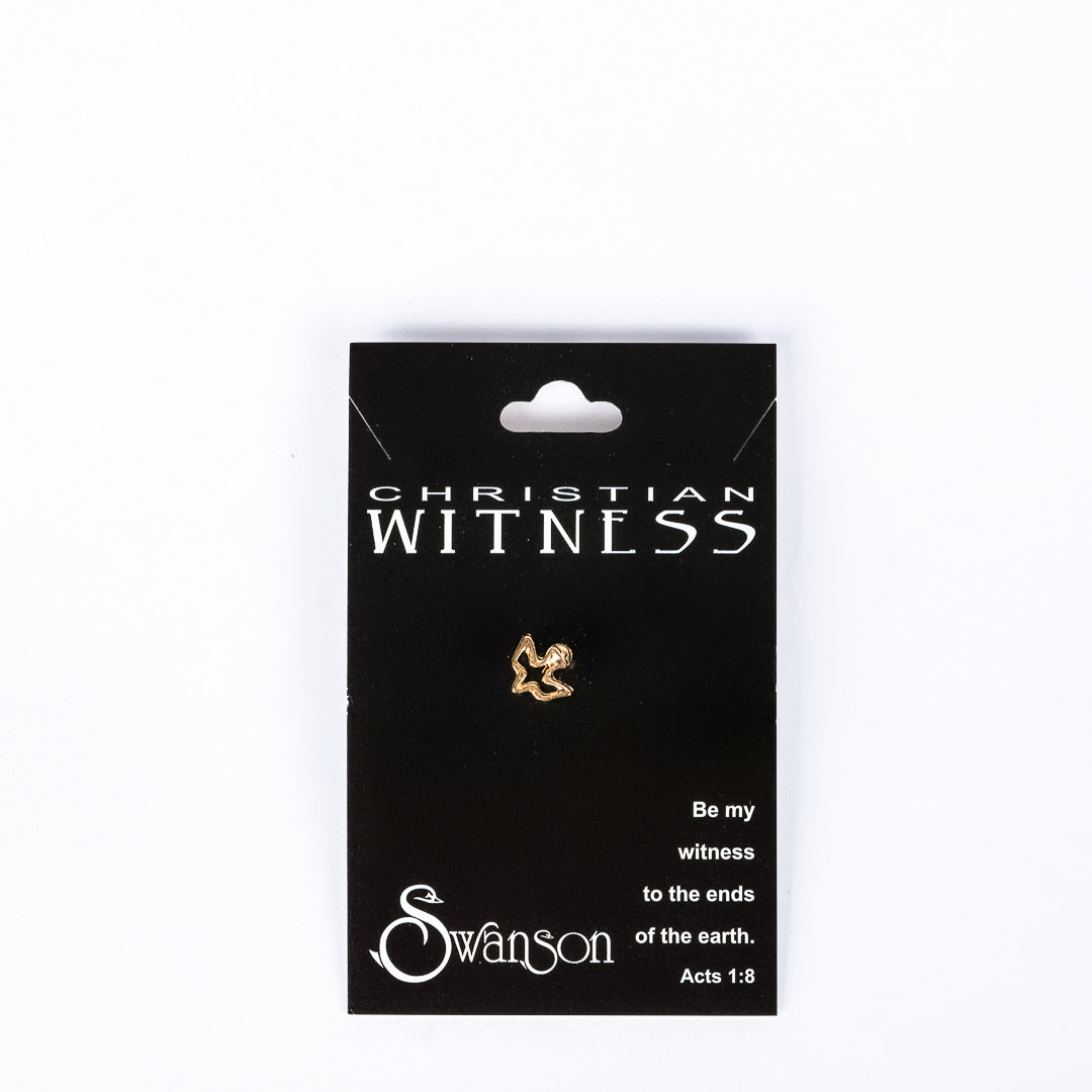 Open Dove Lapel Pin - Gold - Small - Pk6 | Swanson Christian Products