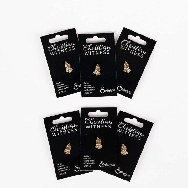 Lapel Pin Praying hands- Gold- Swanson Christian Products