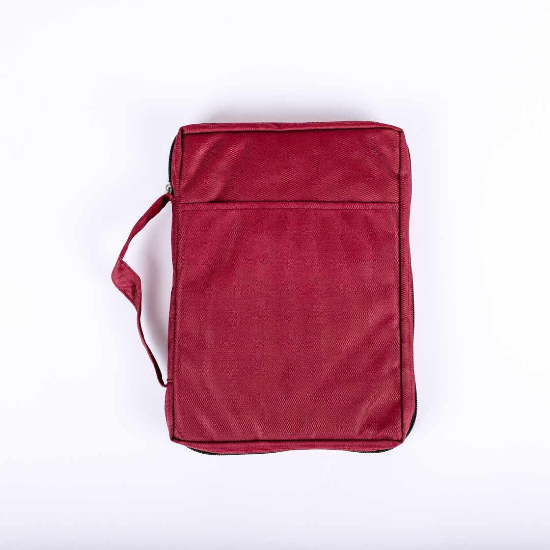 Bible Cover Canvas Burgundy Plain - Extra Large