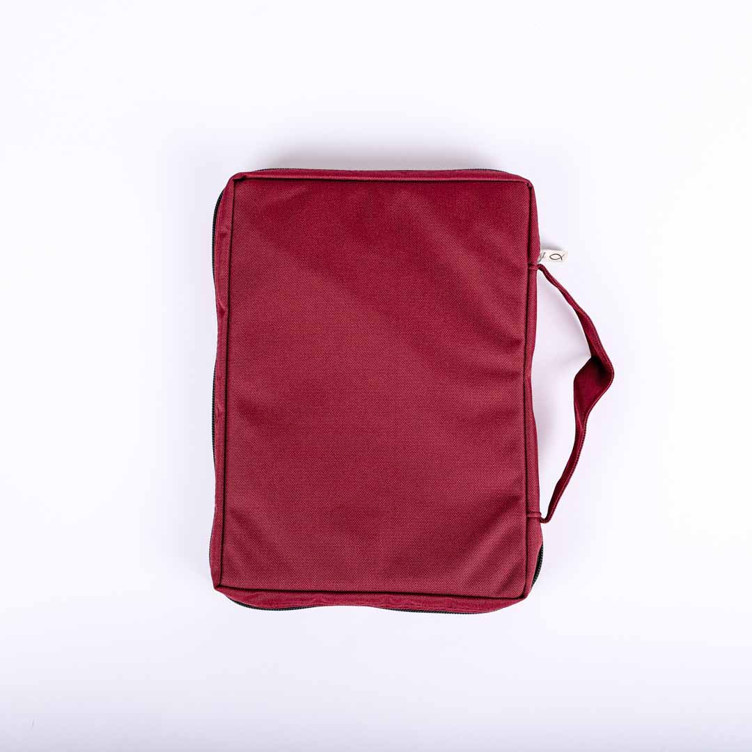 Bible Cover Canvas Burgundy Plain - Extra Large - Image 3