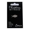 Fish of Christ symbol pin in silver color