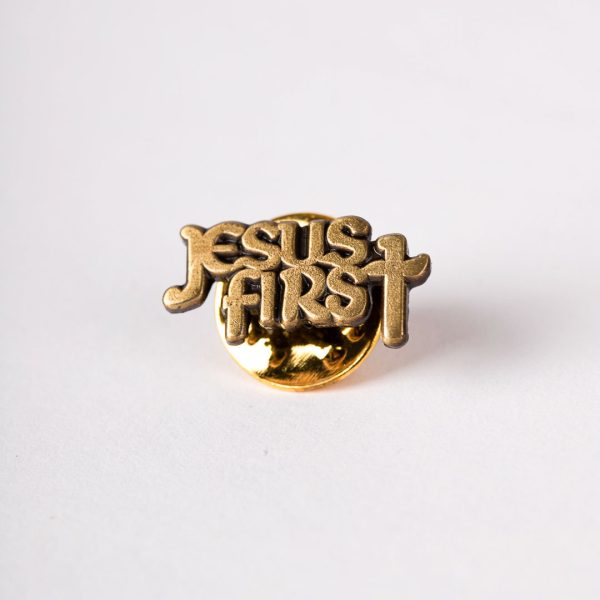Lapel Pin Jesus First Oxidized- Gold- Swanson Christian Products