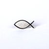 Fish of Christ symbol pin in silver color