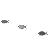 Fish of Christ symbol pin in silver color