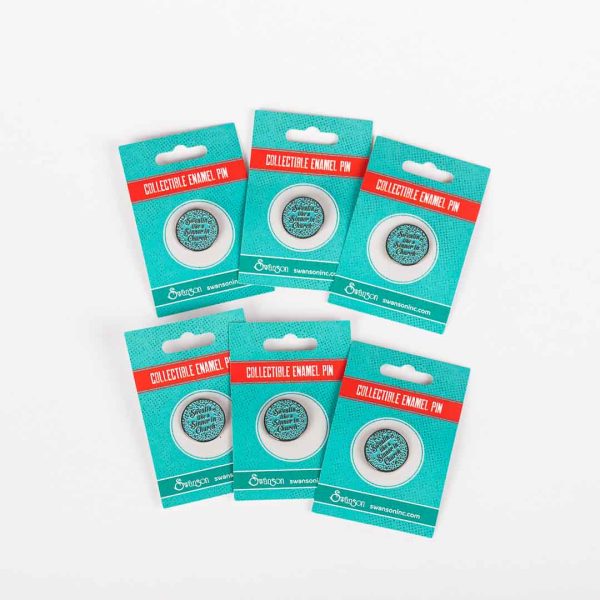 Lapel Pin- Sweatin' Like A Sinner Blue- Swanson Christian Products