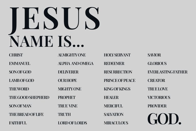 Read more about the article The Beautiful Names of Jesus and Their Meaning