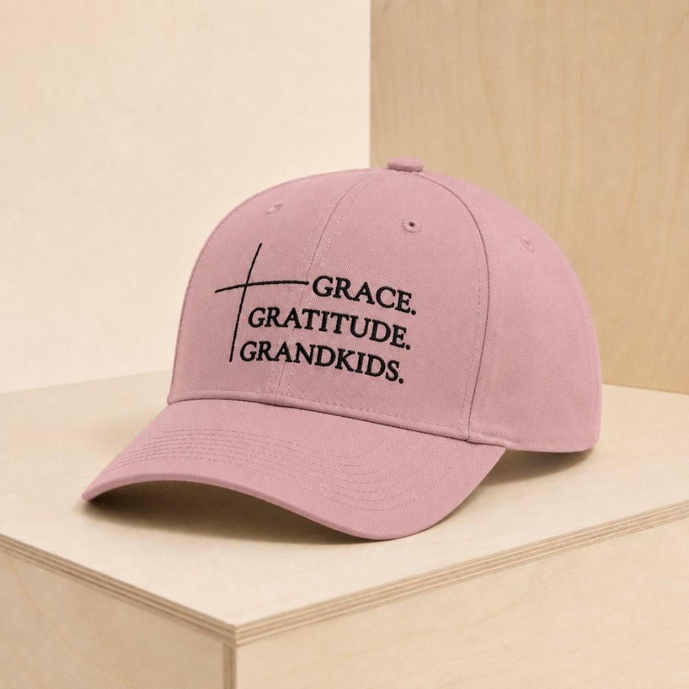 Hat - Grace Gratitude Grandkids - Pink