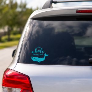 Multi-Purpose Decal – Whale With My Soul – Teal – 4Inx4In
